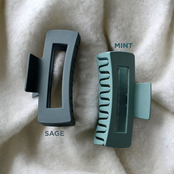 Square Hair Clip - Mint